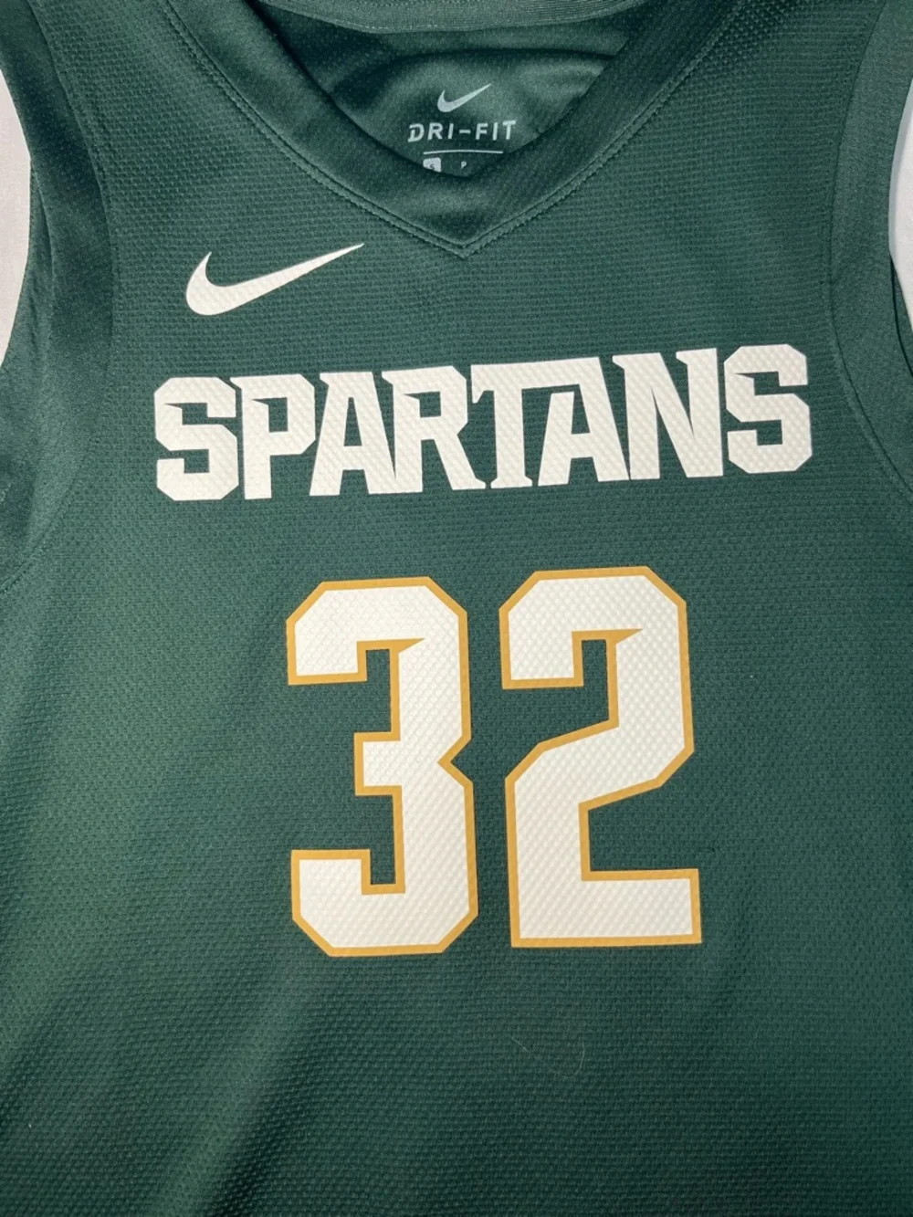 MSU Spartans Basketball Nike Elite #32 Green Dri-FIT Jersey Mens‎ Small NCAA